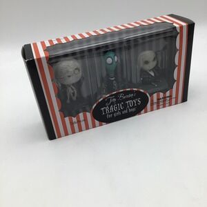 Tim Burtons Tragic Toys Mummy Boy Toxic Boy Penguin Boy Set New Sealed